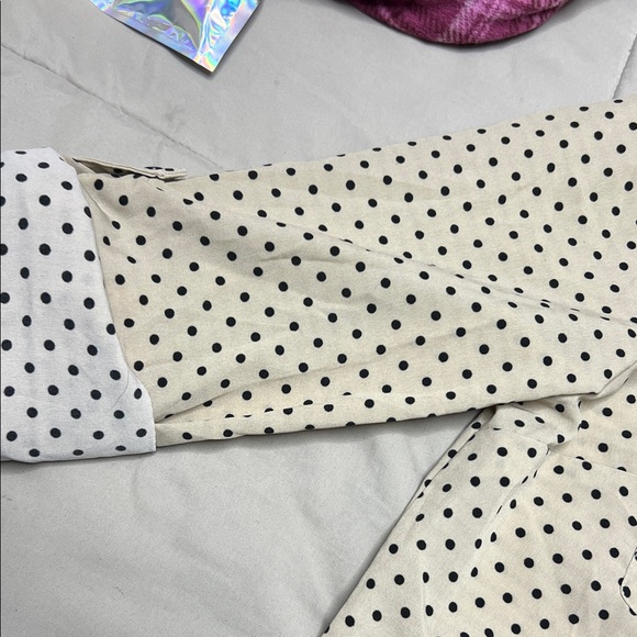 Notations Taupe Dotted Blouse - Picture 3 of 7